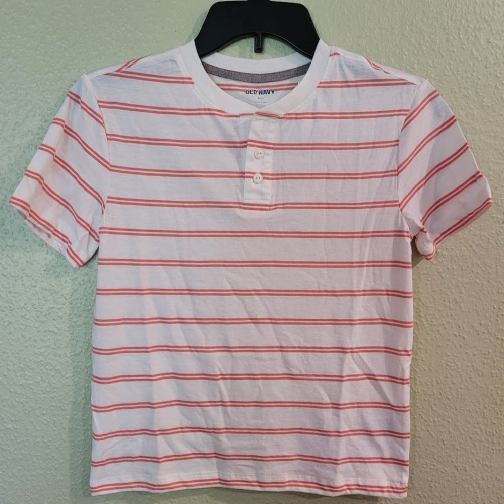 Boys Striped Short-Sleeve Henley t-shirt